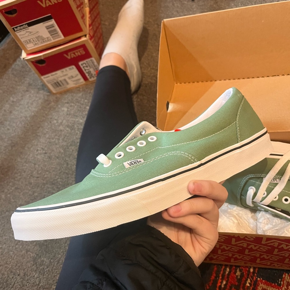 Vans Era Green Canvas Sneakers